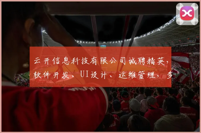 云开信息科技有限公司诚聘精英，软件开发、UI设计、运维管理，多重福利等你来